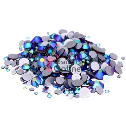 Strasuri din Cristale 100 bucati SC130 Blue-Purple cu Reflexii 2.0mm 